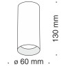 Накладной светильник Maytoni Technical C010CL-01GF