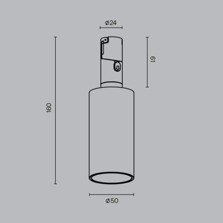 Светильник на шине Maytoni Technical TR207-1-3W3K-B