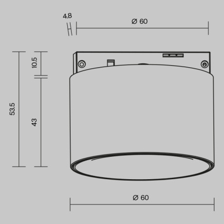 Светильник на шине Maytoni Technical TR188-1-5W3K-M-B