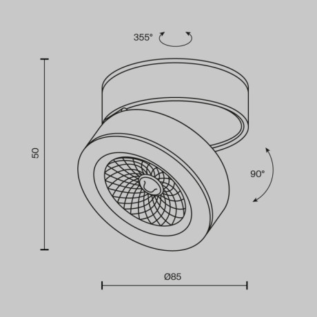 Накладной светильник Maytoni Technical C022CL-L7B4K