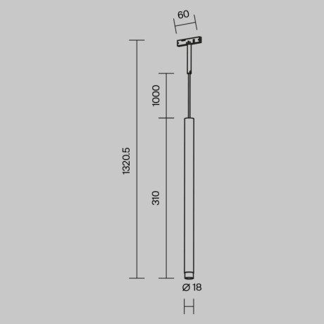 Светильник на шине Maytoni Technical TR191-1-3W3K-M-BW