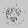 Коннектор Maytoni Technical CA019L4C-P-B