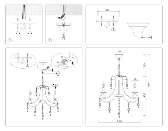 Подвесная люстра Ambrella Light TR4916