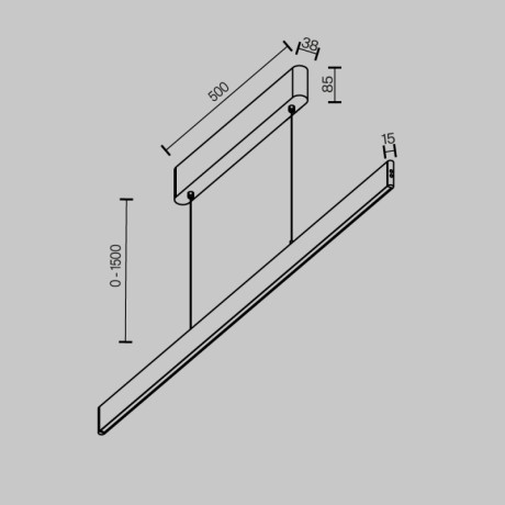 Линейный светильник Maytoni P109PL-36W2.7-6K-B