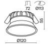 Влагозащищенный светильник Maytoni Technical DL055-12W3-4-6K-W