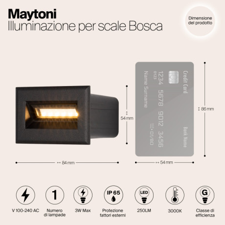 Светильник для ступеней Maytoni O045SL-L3B3K