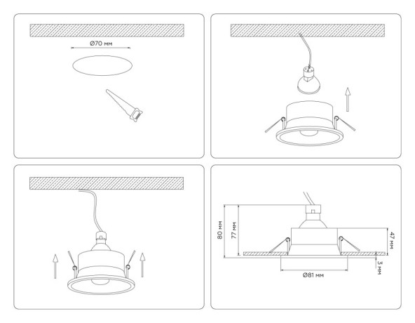 Встраиваемый светильник Ambrella Light TN102806