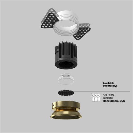 Встраиваемый светильник Maytoni Technical DL058-12W4K-TRS-BS