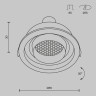 Встраиваемый светильник Maytoni Technical DL113-GU10-01-RD-B