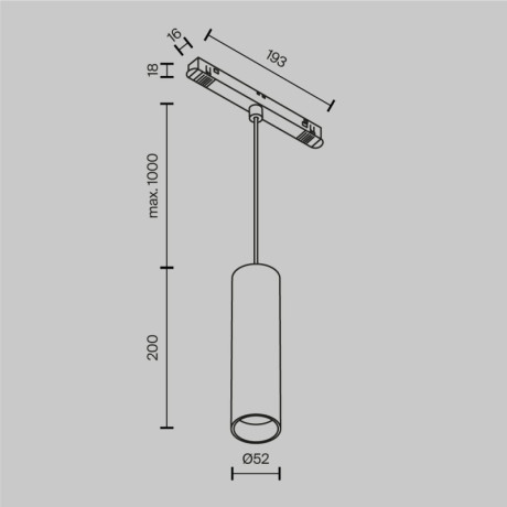 Светильник на шине Maytoni Technical TR041-4-12W3K-M-DS-BBS