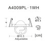 Встраиваемый светильник ARTE Lamp A4009PL-1WH