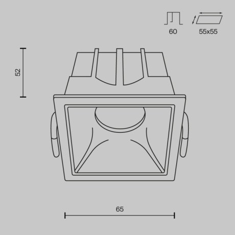 Встраиваемый светильник Maytoni Technical DL043-01-10W3K-SQ-WB