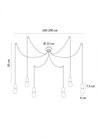 Подвесная люстра ARTE Lamp A4322SP-6BK