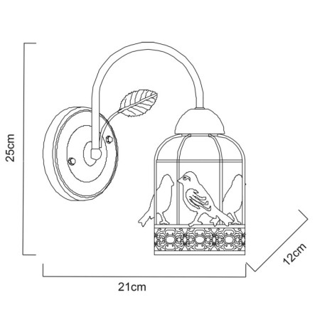 Бра ARTE Lamp A5090AP-1WG