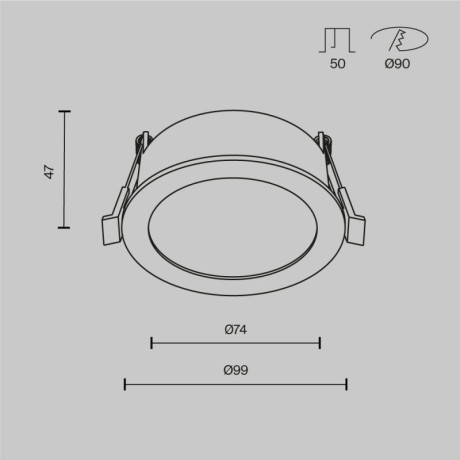Влагозащищенный светильник Maytoni Technical DL130-GX53-B