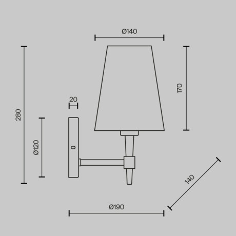 Бра Maytoni H001WL-01BS