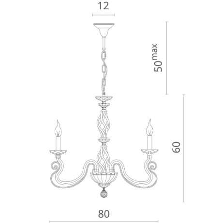 Подвесная люстра Divinare 8825/03 LM-8