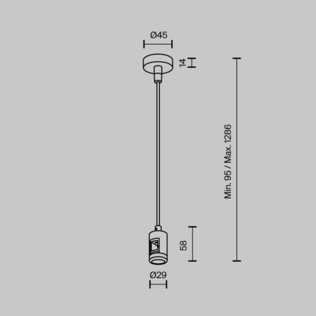 Подвесной комплект Maytoni Technical TRA157SW-B1-BS