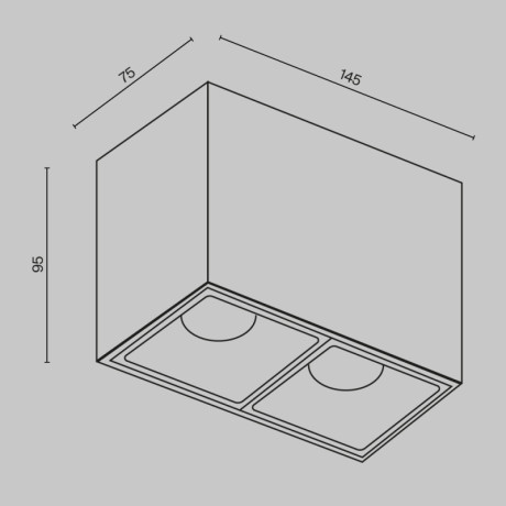 Накладной светильник Maytoni Technical C065CL-02-L12W4K-W