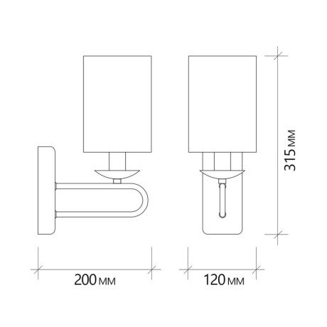 Бра Escada 10166/1A Brass