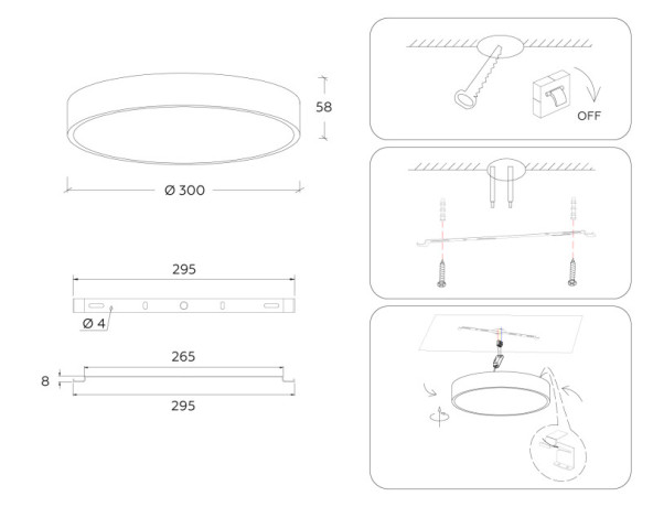 Накладной светильник Ambrella Light FV5524