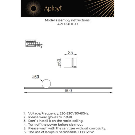 Бра APLOYT APL.056.11.09