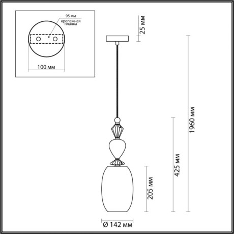 Подвесной светильник Odeon Light 4893/1B
