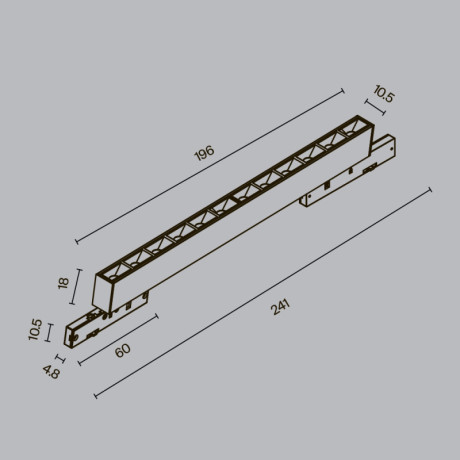 Светильник на шине Maytoni Technical TR193-1-10W3K-M-B