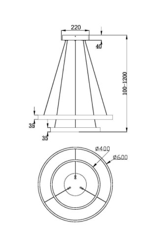 Подвесная люстра Maytoni MOD058PL-L55BSK