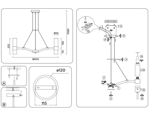 Подвесная люстра Ambrella Light LH55104
