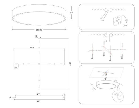 Накладной светильник Ambrella Light FV5534