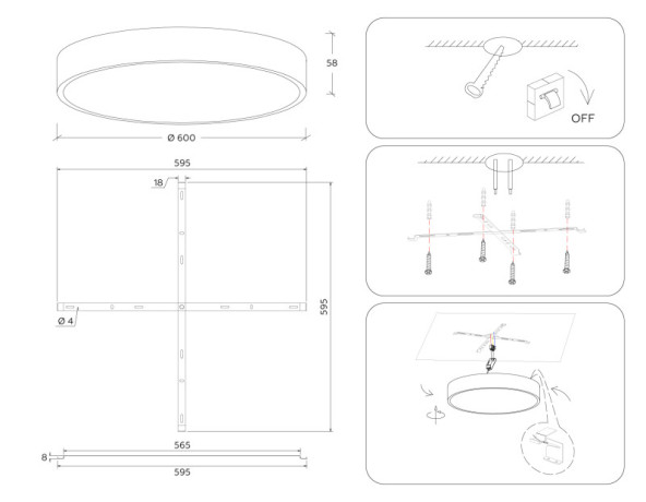 Накладной светильник Ambrella Light FV5538
