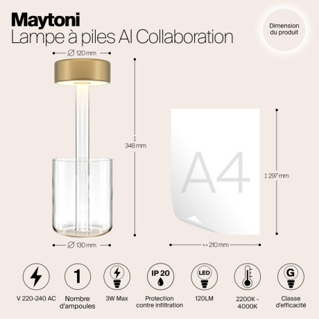 Настольная лампа Maytoni MOD229TL-L3G3K1