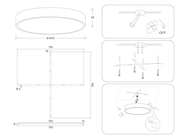 Накладной светильник Ambrella Light FV5542