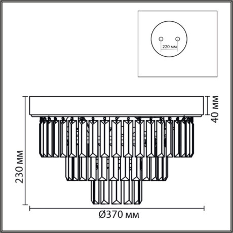 Накладная люстра LUMION 8266/4C
