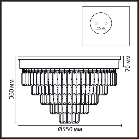 Накладная люстра LUMION 8266/8C
