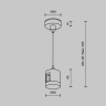 Подвесной комплект Maytoni Technical TRA157SW-IPC1-PT