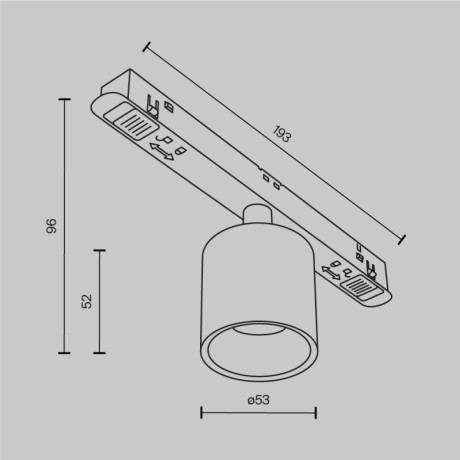 Светильник на шине Maytoni Technical TR132-2-7W3K-B