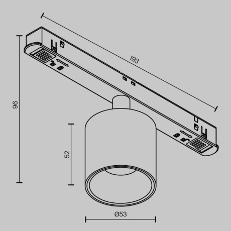 Светильник на шине Maytoni Technical TR132-4-7W-DS-BS