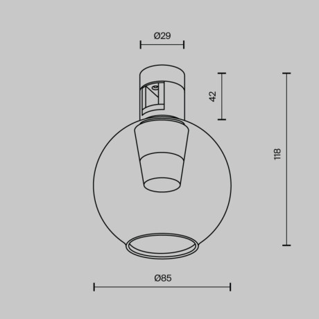 Светильник на шине Maytoni Technical TR148-1-3W3K-B